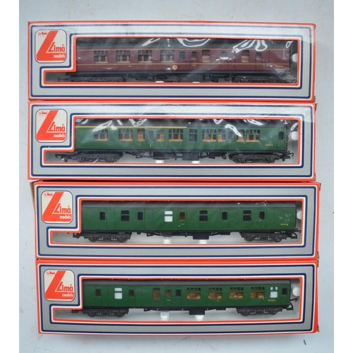 256 - Four Lima OO gauge railway passenger coaches to include 2x corridor coaches. Condition varies from e... 