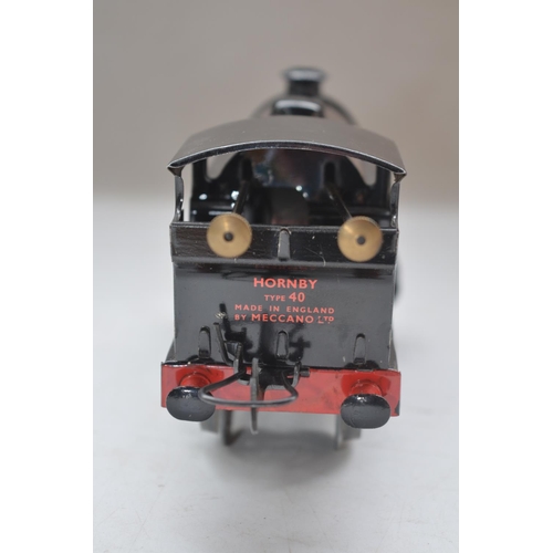 258 - Hornby Trains O gauge clockwork No 40 Tank Locomotive (BR black) in full working order with original... 