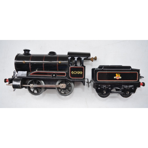 259 - Hornby Trains O gauge clockwork No 50 Locomotive with tender (black) in full working order, with ori... 