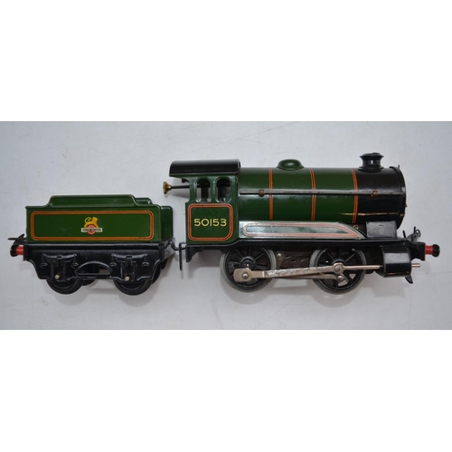 260 - Hornby Trains O gauge clockwork No 51 Locomotive with tender (green) in full working order with orig... 