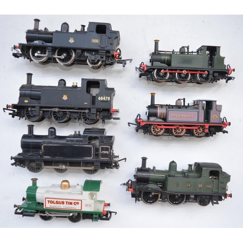 265 - Seven OO gauge electric tank engine models from Hornby, Dapol, Tri-Ang and Airfix, 3 boxed to includ... 