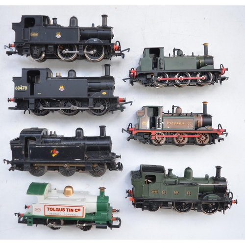 265 - Seven OO gauge electric tank engine models from Hornby, Dapol, Tri-Ang and Airfix, 3 boxed to includ... 