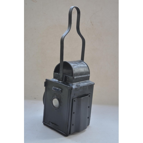 269 - British Rail tail/buffer lamp, marked with BR(M)M, fixed handle, overall height 50.5cm