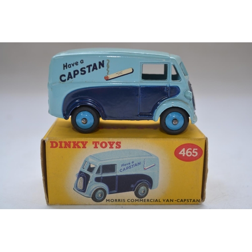 155 - Vintage Dinky Toys Morris Commercial Van Capstan Cigarettes (no 465) with original box, model in exc... 