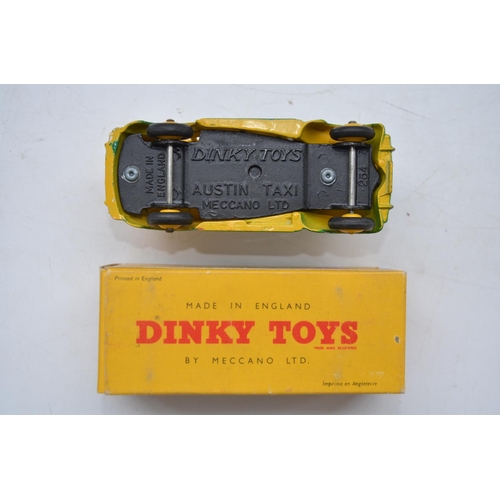 156 - Vintage Dinky Toys Austin Taxi (no 254) with original box, model in excellent condition for age, som... 