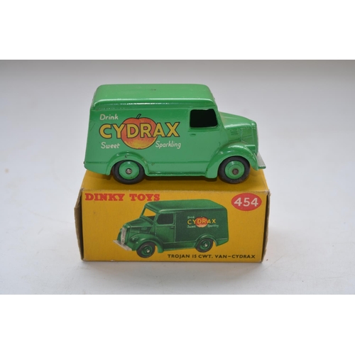 157 - Vintage Dinky Toys Trojan 15 CWT Cydrax Van (no 454) with original box, model in excellent condition... 