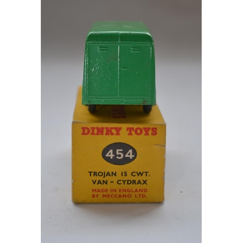 157 - Vintage Dinky Toys Trojan 15 CWT Cydrax Van (no 454) with original box, model in excellent condition... 