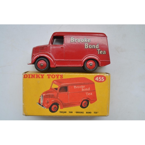 159 - Vintage Dinky Toys Trojan 15 CWT Brooke Bond Tea Van (no 455) with original box. Model in excellent ... 