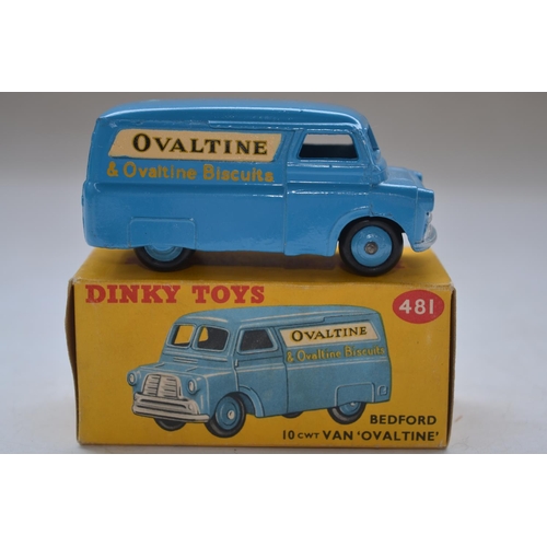 161 - Vintage Dinky Toys Bedford 10 CWT Ovaltine Van (no 481) with original box. Model in excellent condit... 