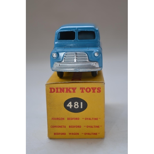 161 - Vintage Dinky Toys Bedford 10 CWT Ovaltine Van (no 481) with original box. Model in excellent condit... 