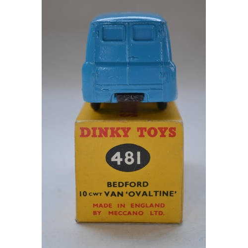 161 - Vintage Dinky Toys Bedford 10 CWT Ovaltine Van (no 481) with original box. Model in excellent condit... 