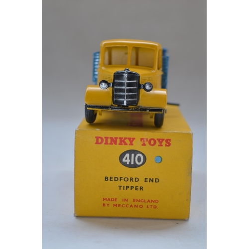 165 - Vintage Dinky Toys Bedford End Tipper (no 410) with original box. Model in near mint condition, some... 