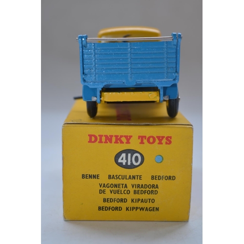 165 - Vintage Dinky Toys Bedford End Tipper (no 410) with original box. Model in near mint condition, some... 