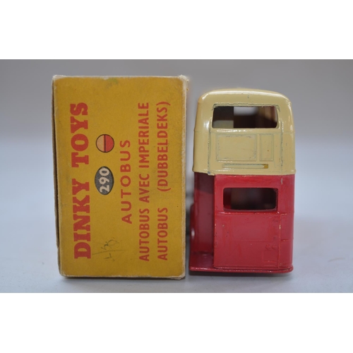 170 - Vintage Dinky Toys Double Deck Bus model (no 290) with original box. Model in excellent condition wi... 