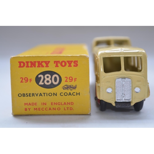 171 - Vintage Dinky Toys Observation Coach (no 280) with original box. Model in near mint condition, box c... 