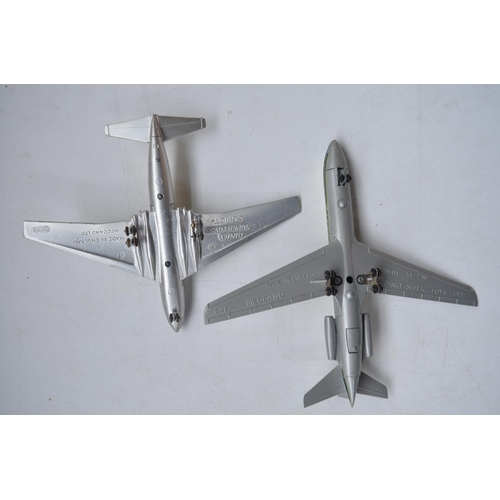 174 - Two vintage Dinky Supertoys diecast airliner models, Caravelle SE 210 Air France with functional air... 