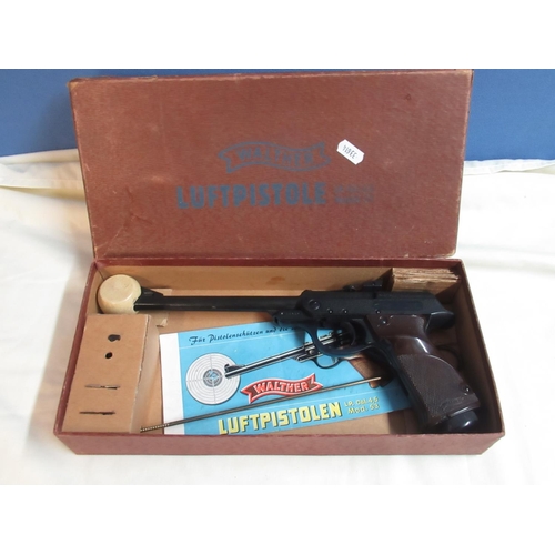 733 - Boxed Walther Luftpistolen Mod. 53 Cal. 4,5 .177 break barrel air pistol, serial no. 041214