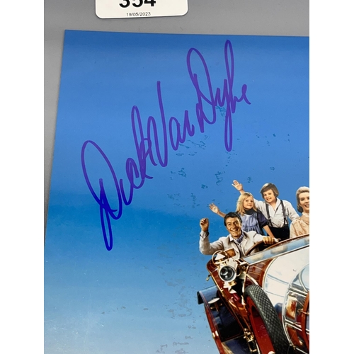 354 - 'Chitty Chitty Bang Bang' (1968) photo with Dick Van Dyke signature, 20cm x 25cm, with Certificates ... 