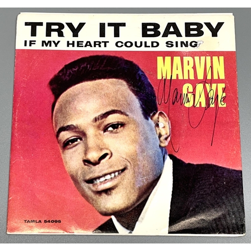 576 - Marvin Gaye 'Try It Baby If My Heart Could Sing' 45, with signature, with Certificate of Authenticit... 