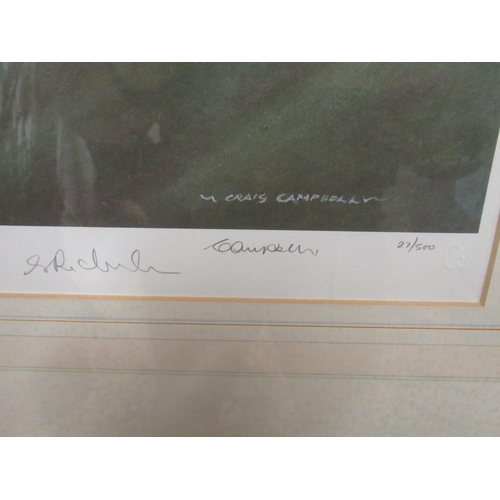 310 - The Alfred Dunhill Cup, Signed Craig Campbell limited edition  print 27/500 with 3 other pencil sign... 