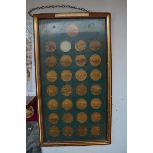 285 - Collection of railway related ephemera to include a British Rail frameless mirror (8