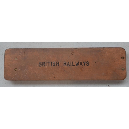 285 - Collection of railway related ephemera to include a British Rail frameless mirror (8