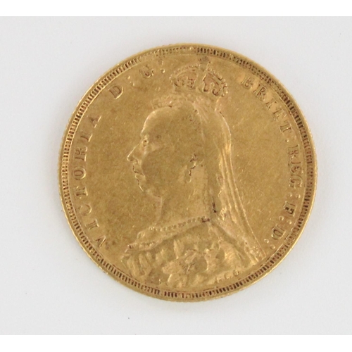 605 - Victoria 1889 gold sovereign