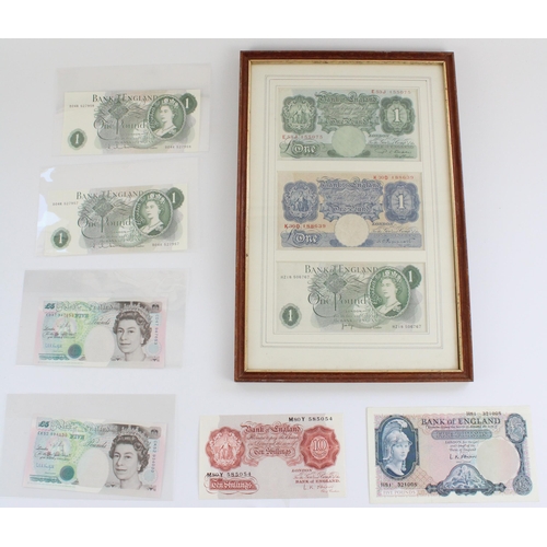 646 - Bank of England Banknotes incl. O'Brien £5, O'Brien 10 shillings, Peppiatt £1 etc.