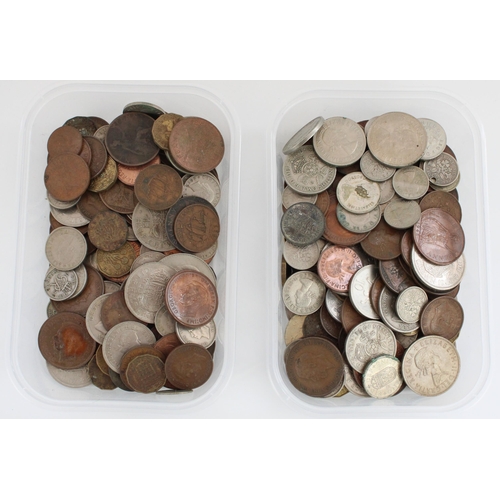 651 - Collection of GB pre-decimal and other mixed coinage (2 tubs)