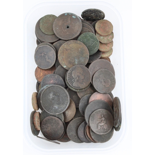 654 - Selection of mainly pre-1850 GB copper coinage