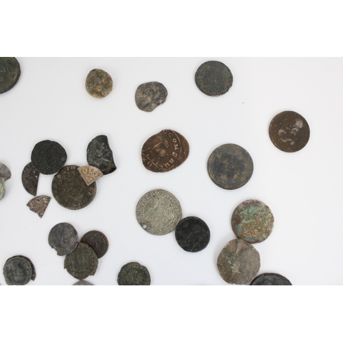 665 - Collection of misc. metal detecting coin finds incl. Roman bronze, early English hammered etc (qty)