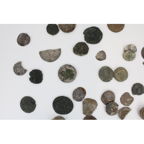 665 - Collection of misc. metal detecting coin finds incl. Roman bronze, early English hammered etc (qty)