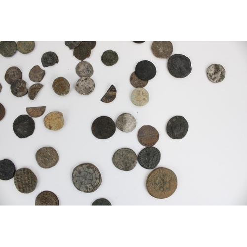 665 - Collection of misc. metal detecting coin finds incl. Roman bronze, early English hammered etc (qty)