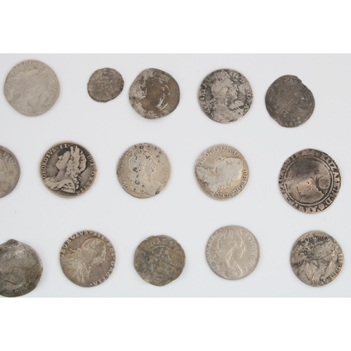 666 - Collection of English silver metal detecting coin finds incl. C14th hammered, Elizabeth I 1572 sixpe... 