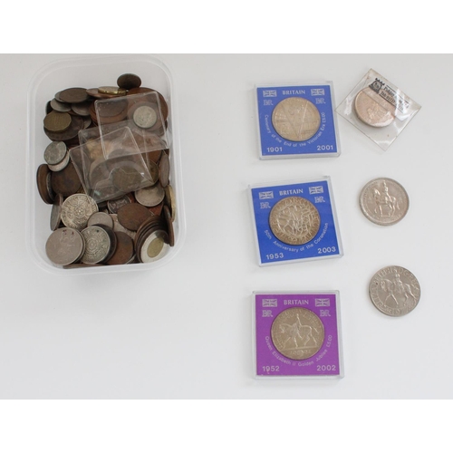 620 - GB and world mixed coinage of various denominations and ages together with GB commemorative crowns (... 