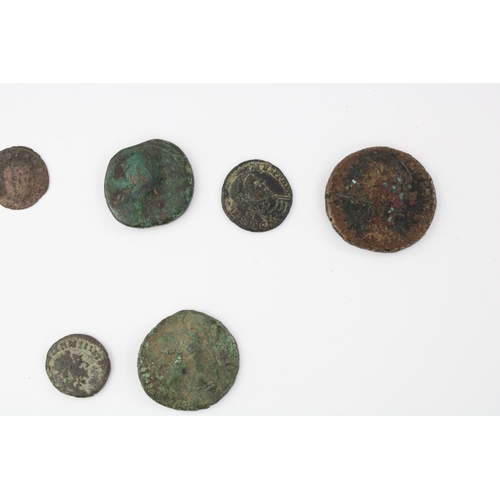 624 - Roman coins C1st to C5th AD incl. Constantine the Great, Faustina II, Delmatius etc. (10)