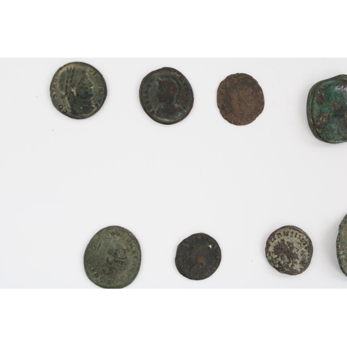 624 - Roman coins C1st to C5th AD incl. Constantine the Great, Faustina II, Delmatius etc. (10)