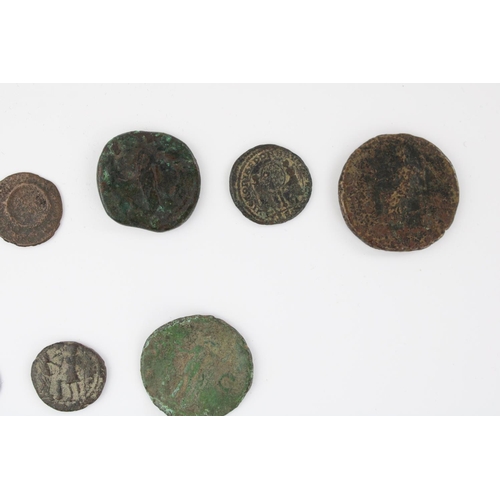 624 - Roman coins C1st to C5th AD incl. Constantine the Great, Faustina II, Delmatius etc. (10)