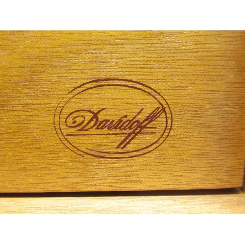 116 - Frazer Hines Collection - Davidoff burr walnut cigar humidor, with lift out tray, engraved brass pla... 