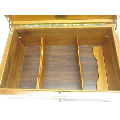 116 - Frazer Hines Collection - Davidoff burr walnut cigar humidor, with lift out tray, engraved brass pla... 