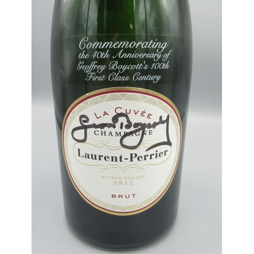 117 - Frazer Hines Collection - Empty Laurent-Perrier La Cuvee Champagne Brut 1.5 litre bottle, Commemorat... 