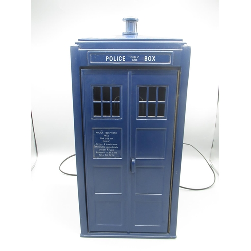 122 - Frazer Hines Collection - Dr Who Tardis novelty telephone box, H approx. 44cm