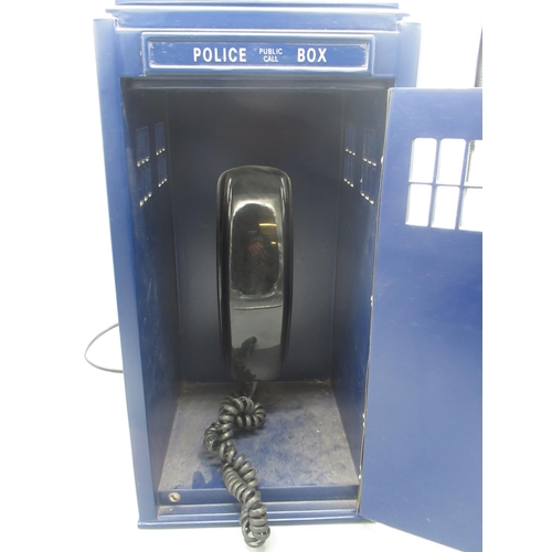 122 - Frazer Hines Collection - Dr Who Tardis novelty telephone box, H approx. 44cm