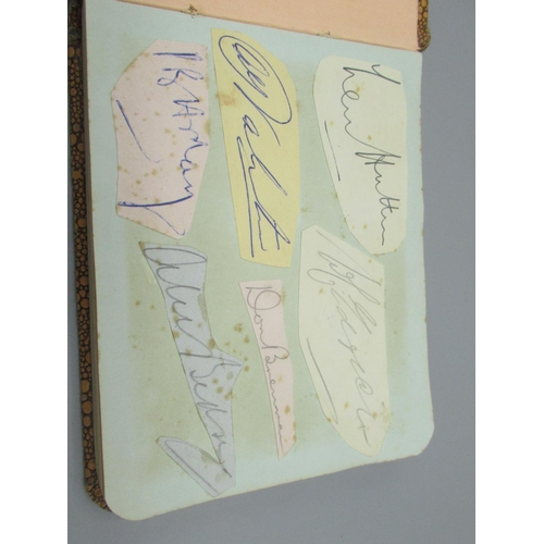 331 - Autograph book cont. various sport personalities inc. Len Hutton, Don Bradman, A.G. Nicholson, etc.,... 