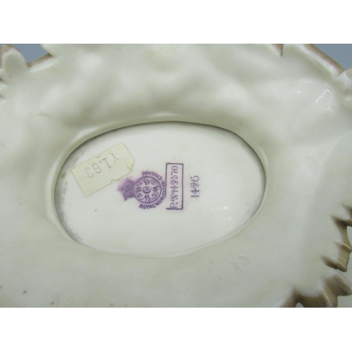 35 - Anthea Turner Collection - Royal Worcester blush ivory low comport, decorated with flowers and butte... 