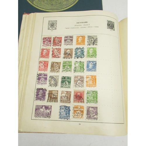 149 - Strand stamp album containing postally used world stamps including the French colony's French post o... 