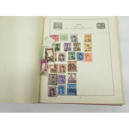 149 - Strand stamp album containing postally used world stamps including the French colony's French post o... 