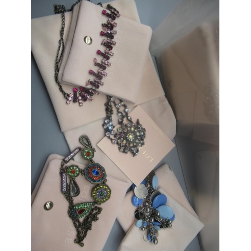 79 - WITHDRAWN - Large collection of Lola Rose costume jewellery, in original pouches with certificates, ... 