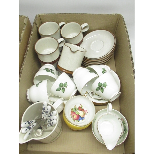 214 - Royal Worcester Strathmore 14 piece coffee service, Wedgwood Pink Garland 15 piece tea service, Adde... 