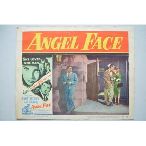 806 - Original Angel Face lobby card movie poster, starring Robert Mitchum and Jean Simmons. Good conditio... 